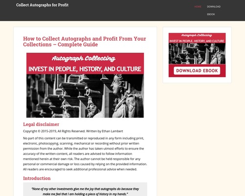 Collect Autographs for Profit – 50% Commission