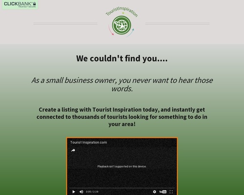Tourism website that connects tourists with local businesses
