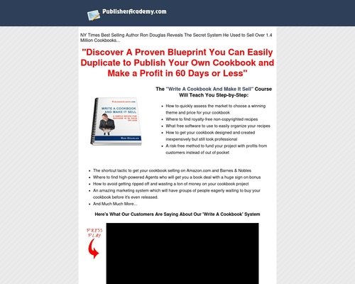 Write A Cookbook.  Easy System to Publish and Sell Your Own Cookbook