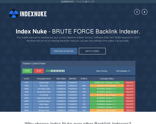 Index Nuke – Brute Force Backlink Indexer