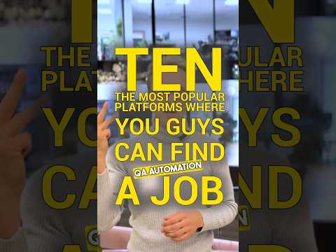 TOP 10 Tech job websites for QA Engineers 2025 #sdet #qaengineer #techjobs