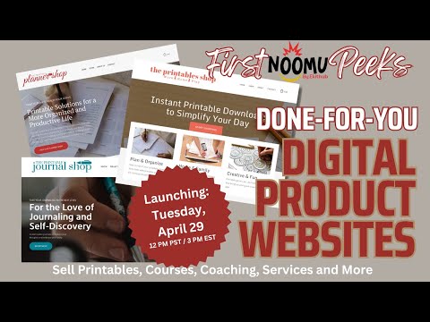 WOW! First Peeks at a Noomu Done-for-You Digital Product Website