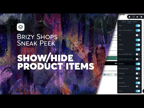 Sneak Peek: Brizy Shops – Show/Hide Product Items, Brizy Cloud