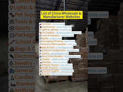List of China Wholesale & Manufacturer Websites #importfromchina