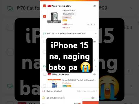 Shopee 9.9 Sale Php 999 iPhone 15 256GB #shorts #shopee #sale #iphone