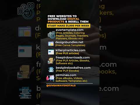 Free Websites to Download and Resell Digital Products #digitalproducts #digitalplannerideas
