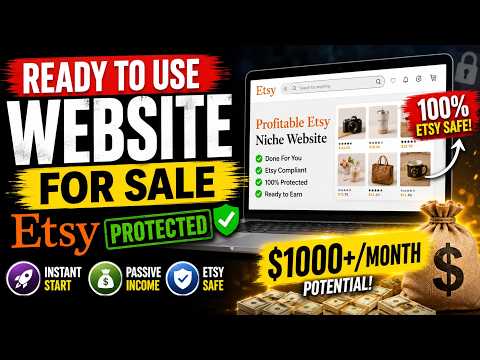 Etsy Protected – Ready to Use Website for Sale! All Inclusive Domain + Webhosting Free!