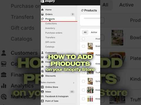 How to add products on Shopify