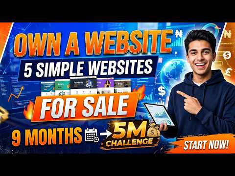 Own a Website: 5 simple websites for sale for 9 months 5m Challange
